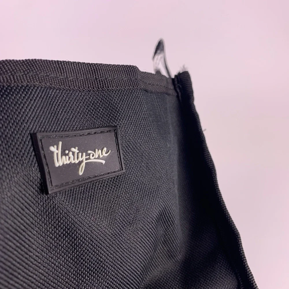 Thirty-One‎ 31 All Day Organizing Tote Black Chevron Red Embroidery School Sucks